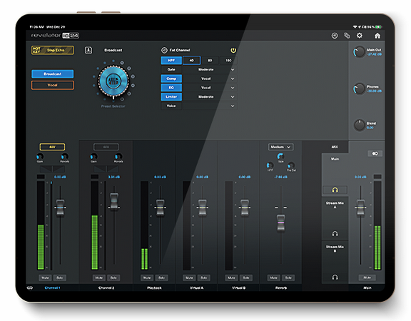 Revelator 24io iPad Remote Control